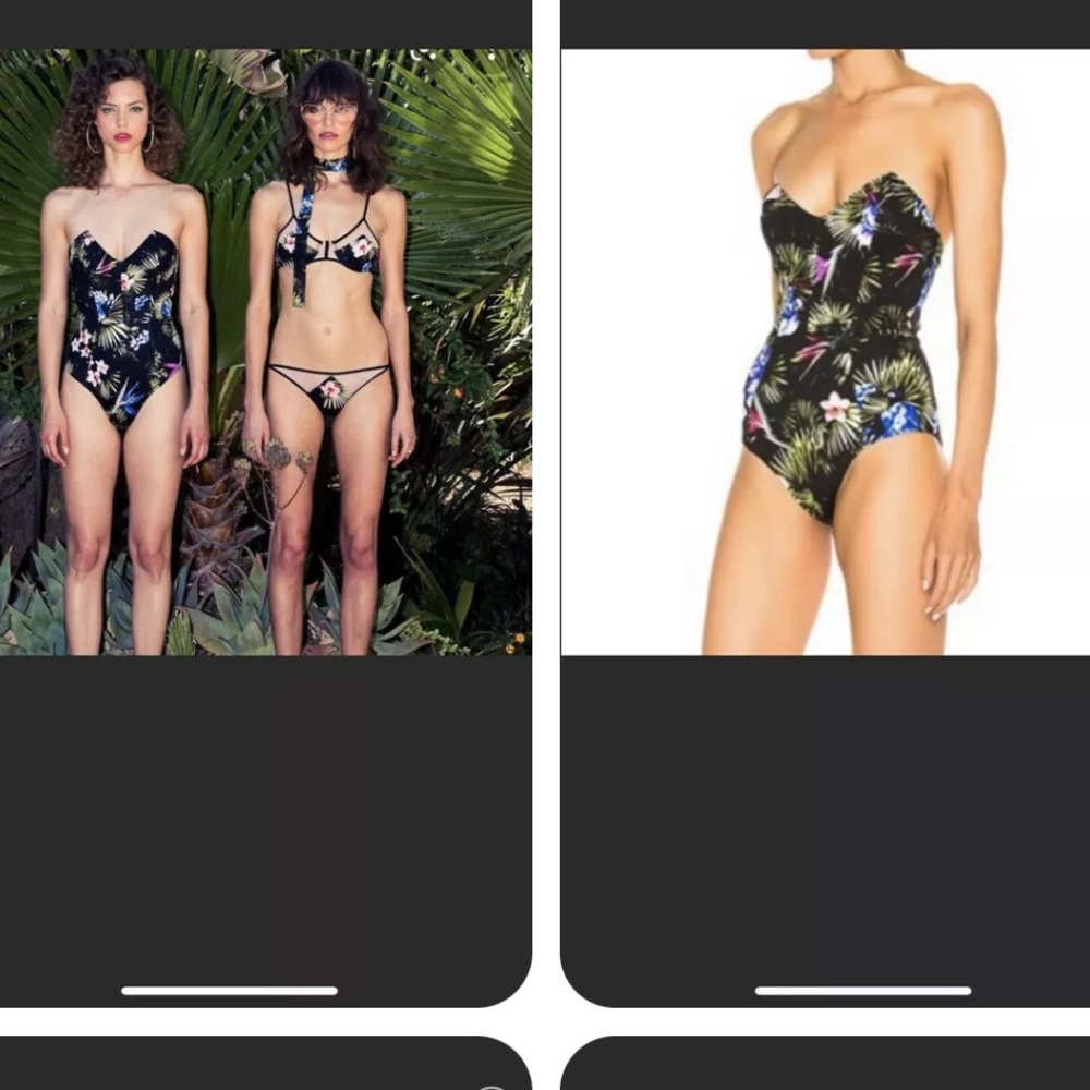 Fleur du Mal Tropical Strapless Onepiece Xs - Picture 3 of 4
